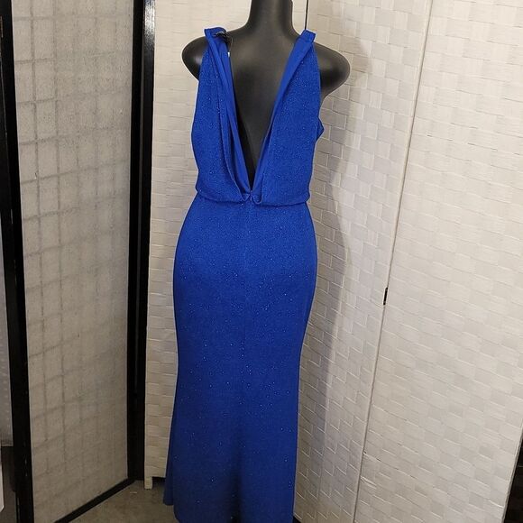 BRAND NEW ALEXA B SPARLING DRAPER V-NECK SILHOUETTE EVENING DRESS - Picture 10 of 12